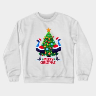 christmas australian emu Crewneck Sweatshirt